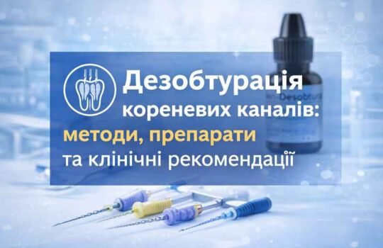Дезобтурація кореневих каналів – ендодонтичні інструменти та розчинник для розпломбування compressed