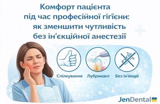Комфорт пацієнта під час професійної гігієни зменшення чутливості без інєкційної анестезії — jendental c