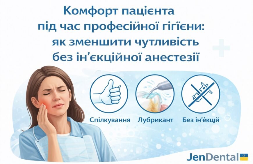 Комфорт пацієнта під час професійної гігієни зменшення чутливості без інєкційної анестезії — jendental c
