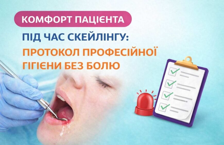 Протокол професійної гігієни без болю комфорт пацієнта під час скейлінгу та обробки ясен c