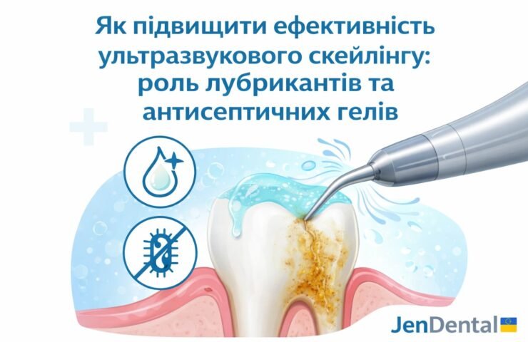 Ультразвуковий скейлінг лубрикант та антисептичний гель для ефективного зняття зубного каменю — jendental c